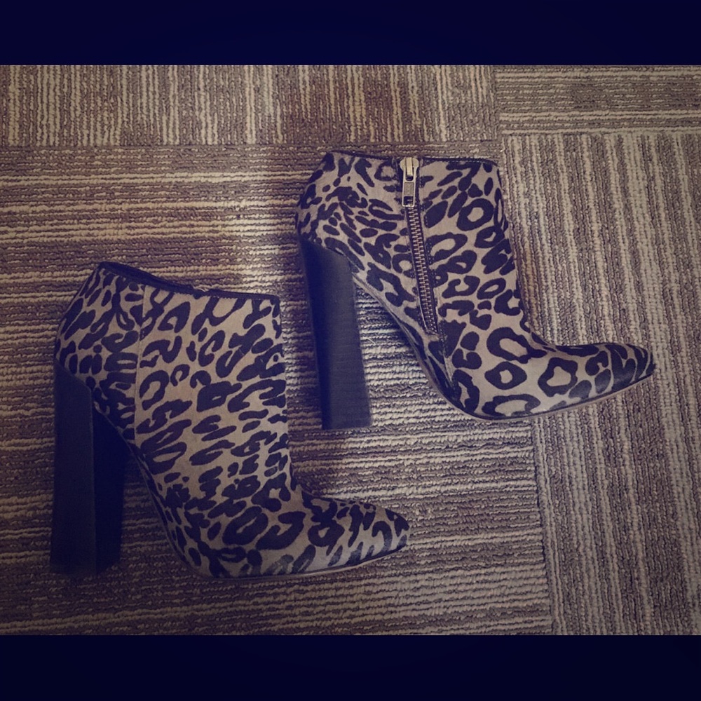 COPY - ALDO Ankle Booties blk/gry Leopard calf-ha…